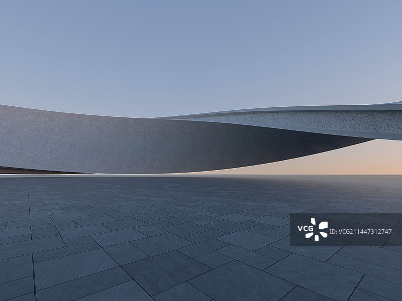 超现代曲线户外场馆建筑图片素材