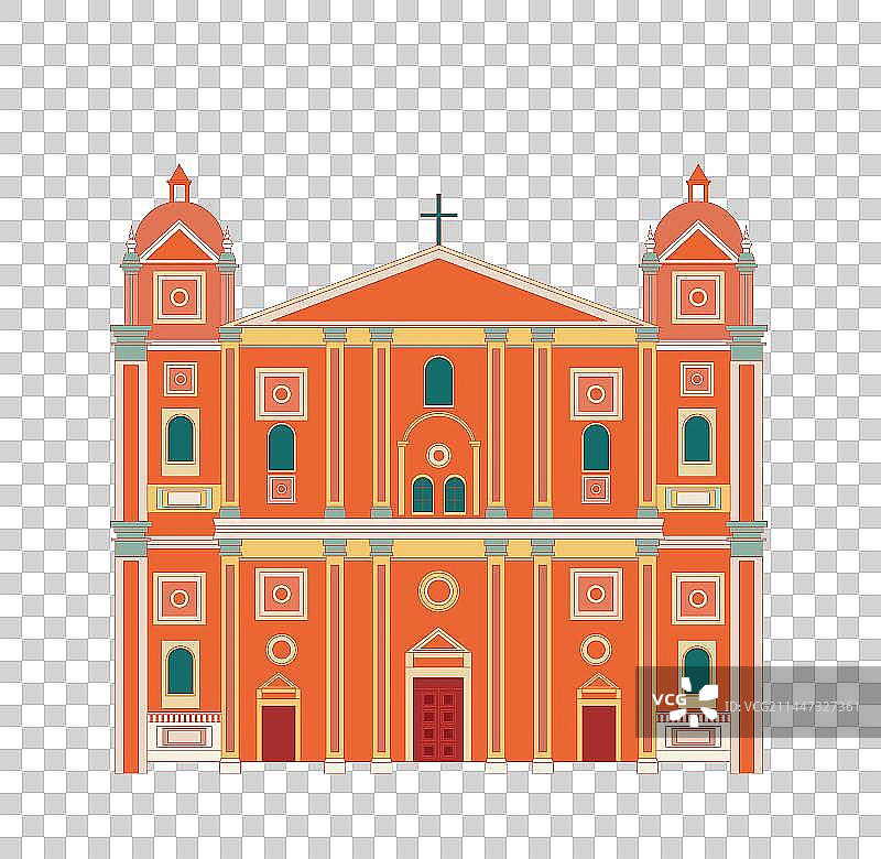 国风地标系列—太原天主教堂图片素材