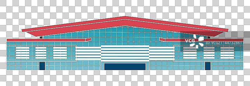 老挝万象高铁站矢量插画图片素材