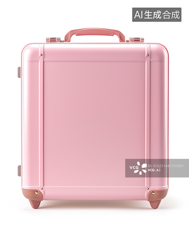 【AI数字艺术】白色背景下的行李箱特写镜头图片素材