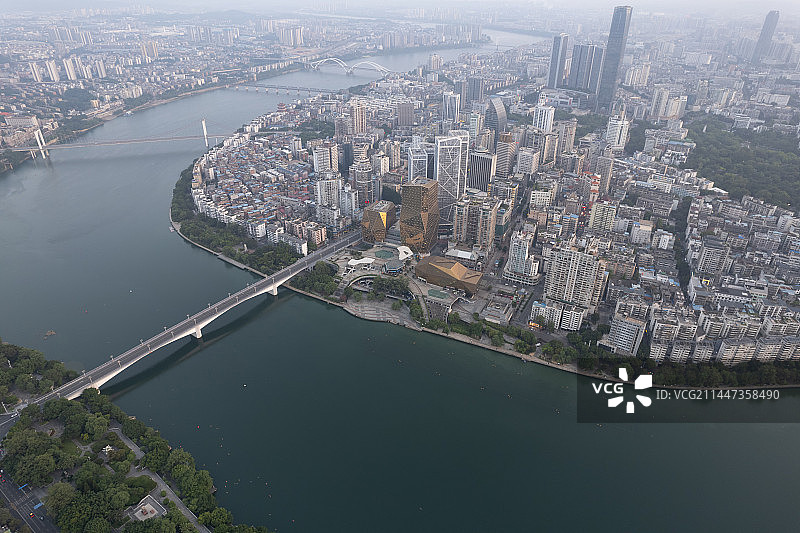 广西柳州城市风光全景柳江图片素材