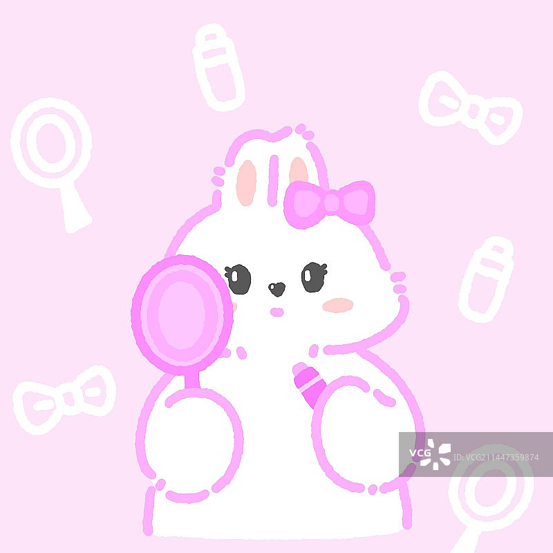美妆兔兔图片素材