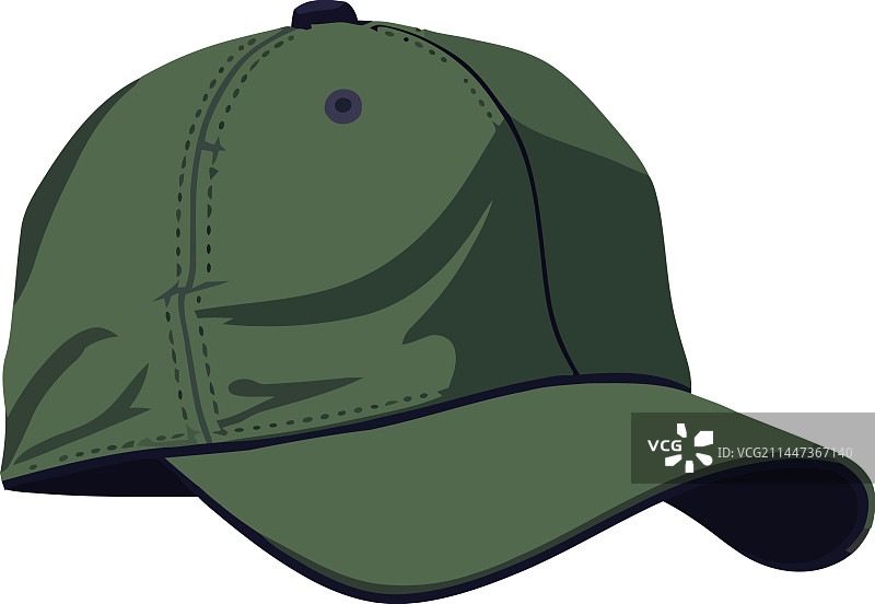 象征运动的绿色棒球帽图片素材