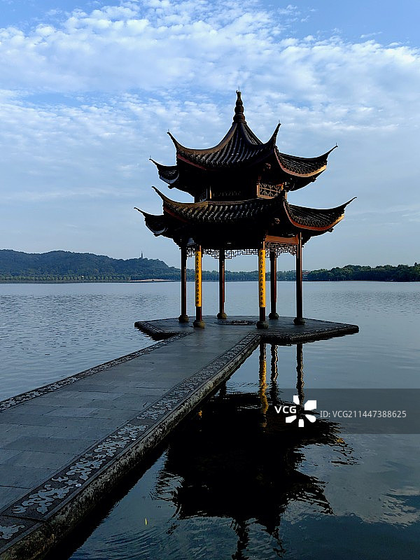 杭州西湖集贤亭图片素材