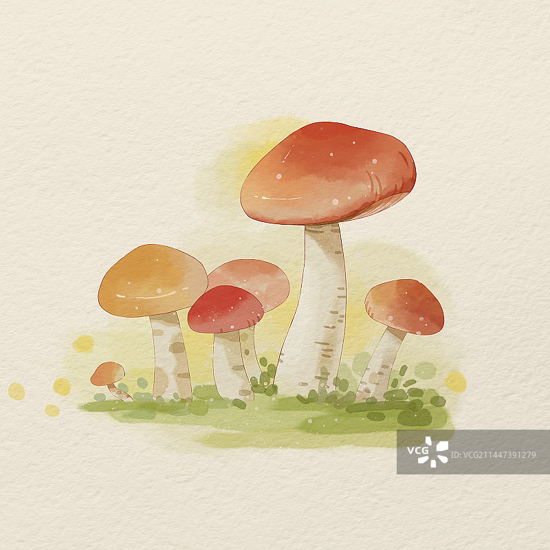 草地上的红蘑菇图片素材