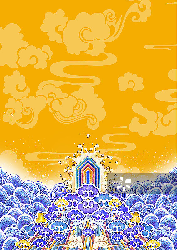 海水江崖纹图片素材