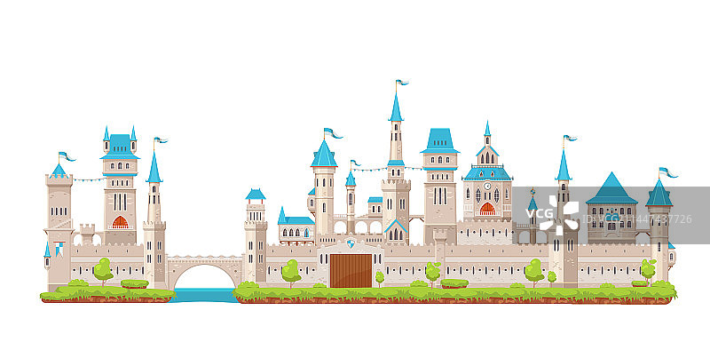 中世纪城堡骑士石头堡垒图片素材