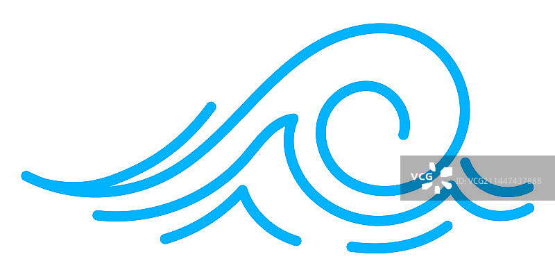 波浪线海洋水波纹图标图片素材