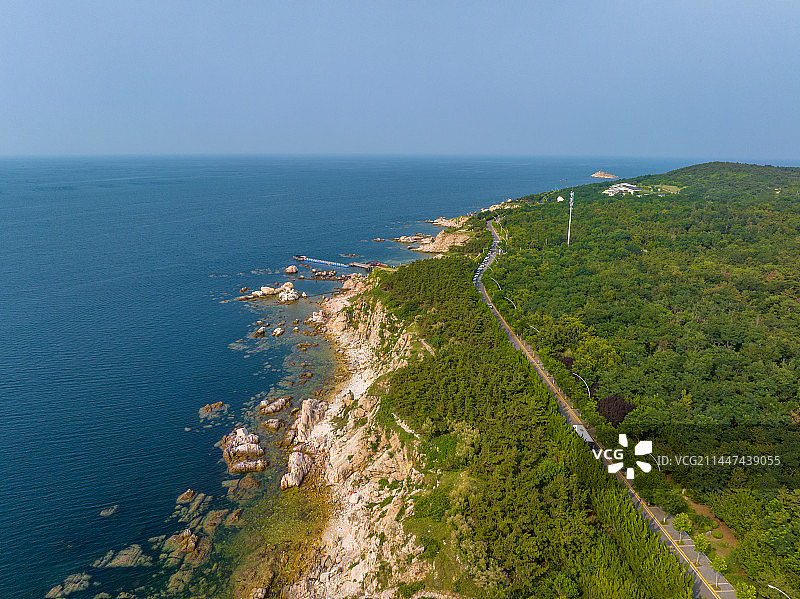 航拍山东烟台养马岛风光图片素材