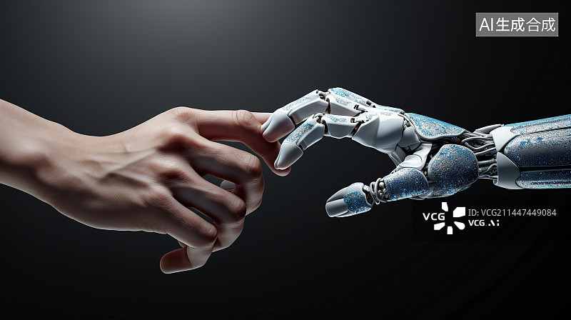 【AI数字艺术】黑色背景下不规则手持设备图片素材