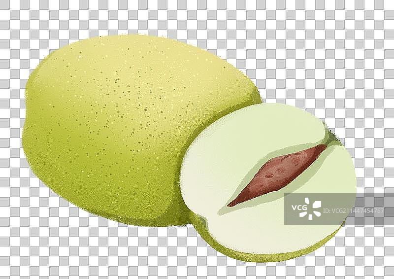 一个冬枣和半个冬枣图片素材