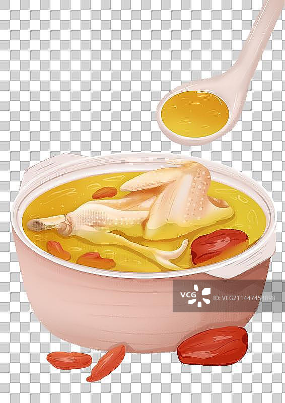 一锅炖鸡汤图片素材