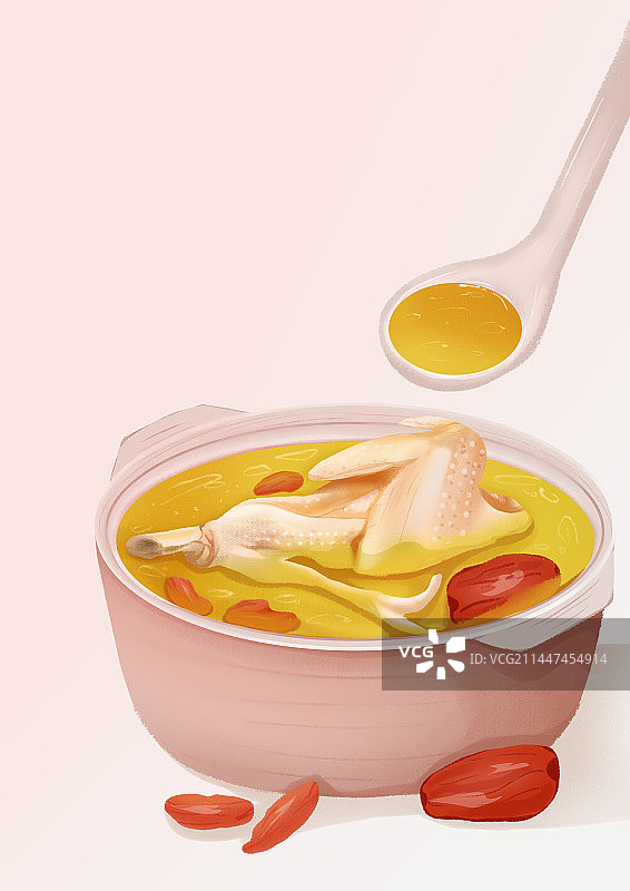 二十四节气立冬喝鸡汤图片素材