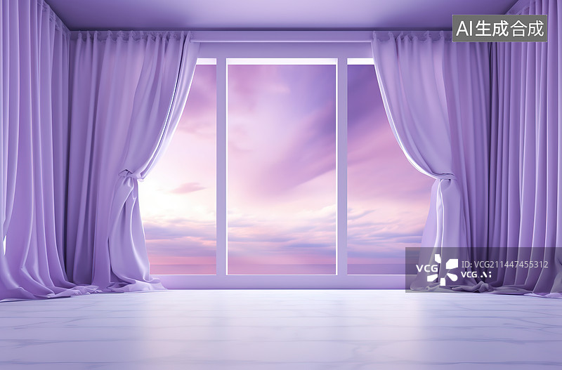 【AI数字艺术】家里的窗帘图片素材