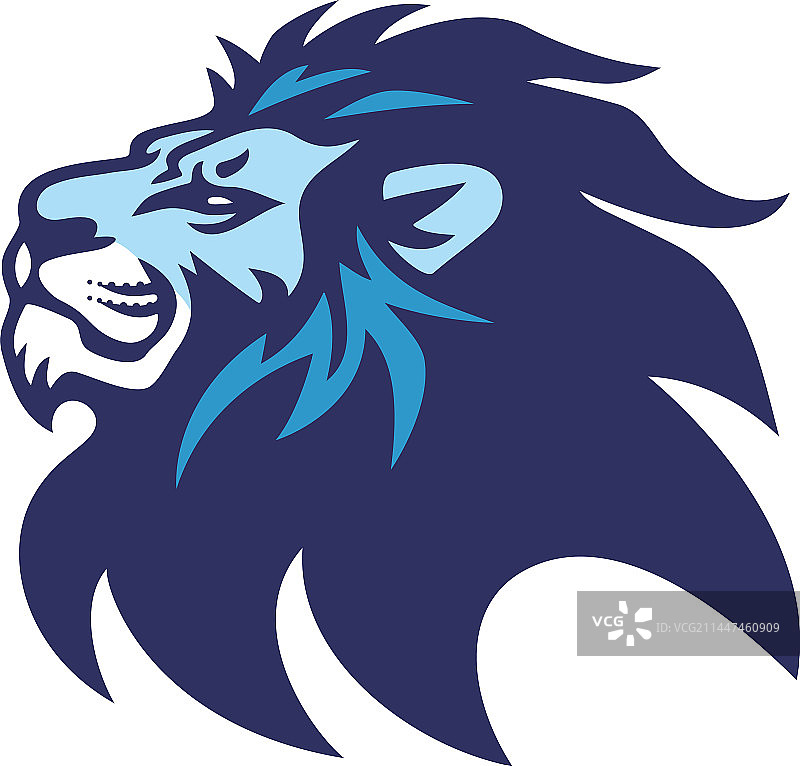 狮子头电竞运动吉祥物标志设计图片素材