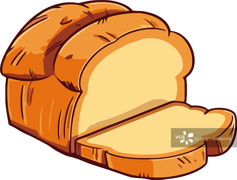 白色背景上的新鲜烘焙面包图片素材