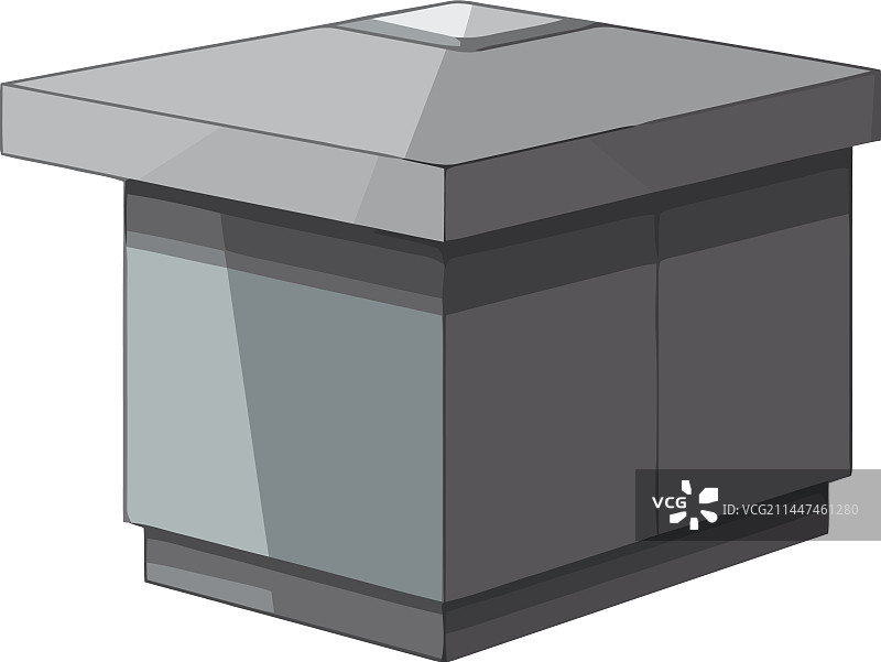 带闪亮钢盖的金属柜台图片素材