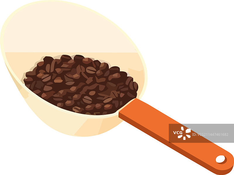白色背景上的有机咖啡豆符号图片素材