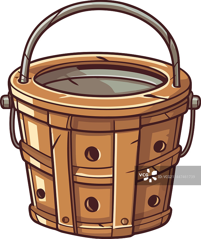 白色背景上的木桶图片素材