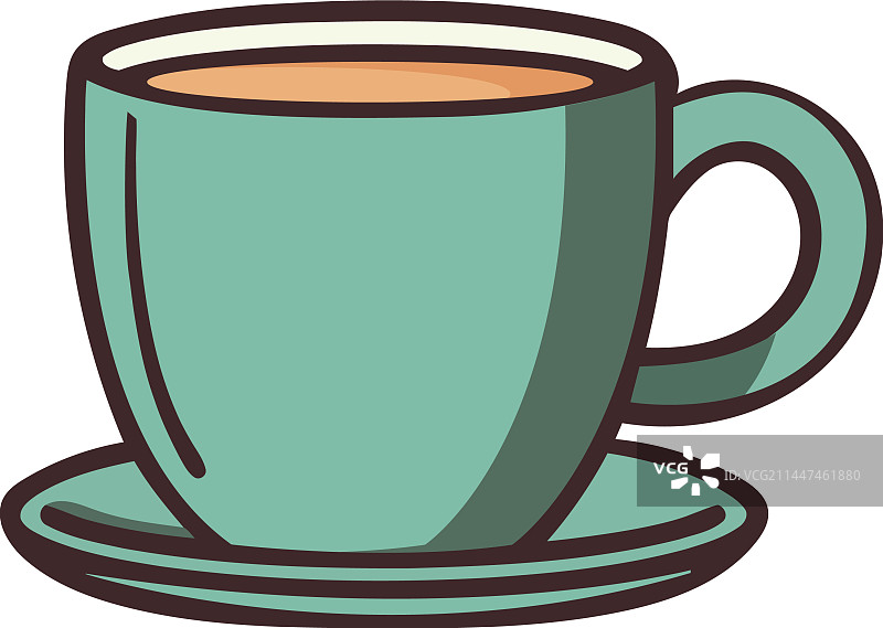 带茶托的热咖啡杯图片素材