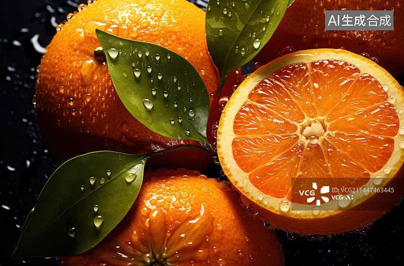 【AI数字艺术】新鲜水果美食橘子图片素材