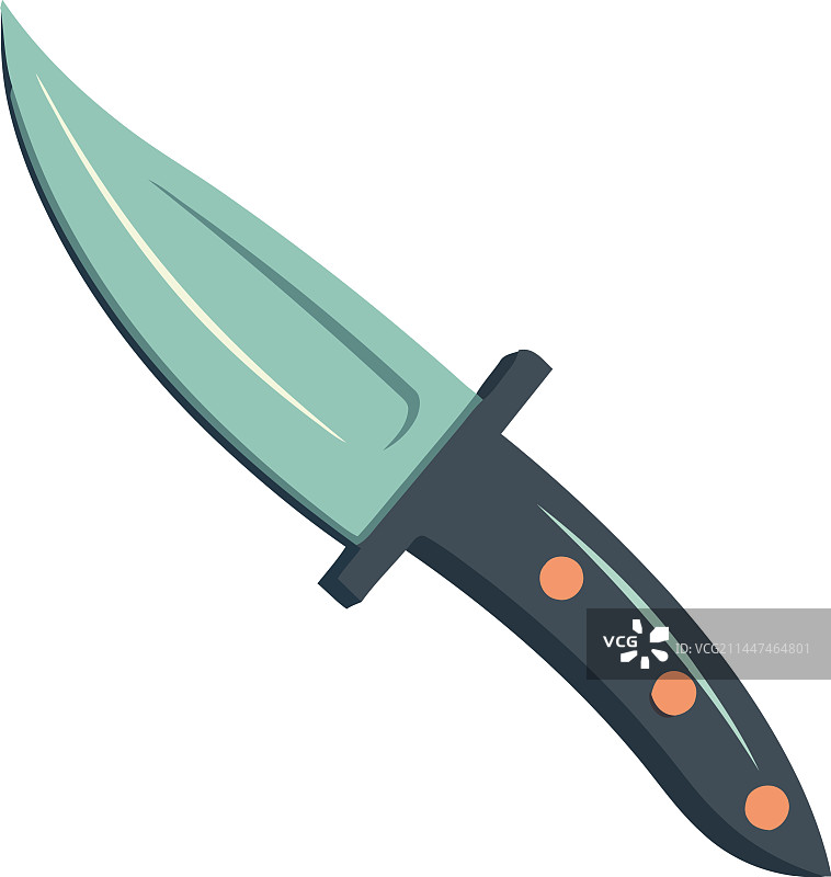 锋利的钢刀刀柄 isolated图片素材