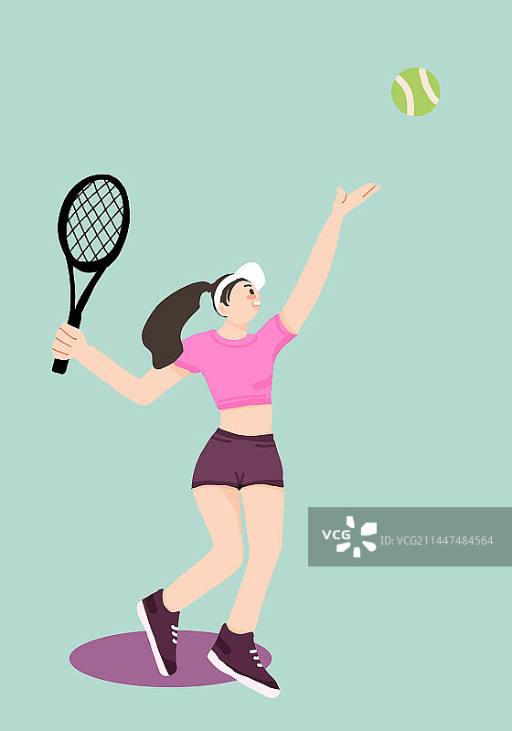 打网球插画图片素材