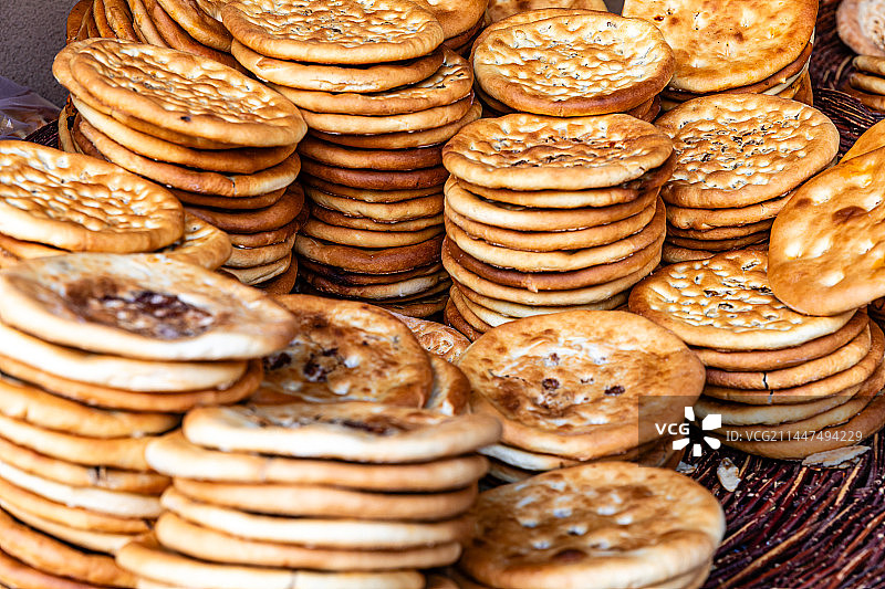 喀什老城的烤馕图片素材