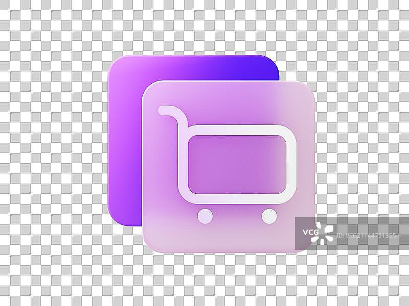 3D渲染卡通磨砂玻璃图标图片素材