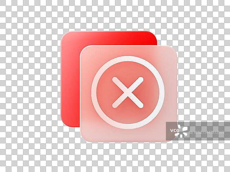 3D渲染卡通磨砂玻璃图标图片素材