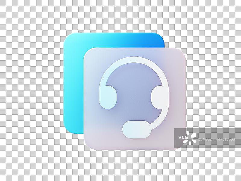 3D渲染卡通磨砂玻璃图标图片素材