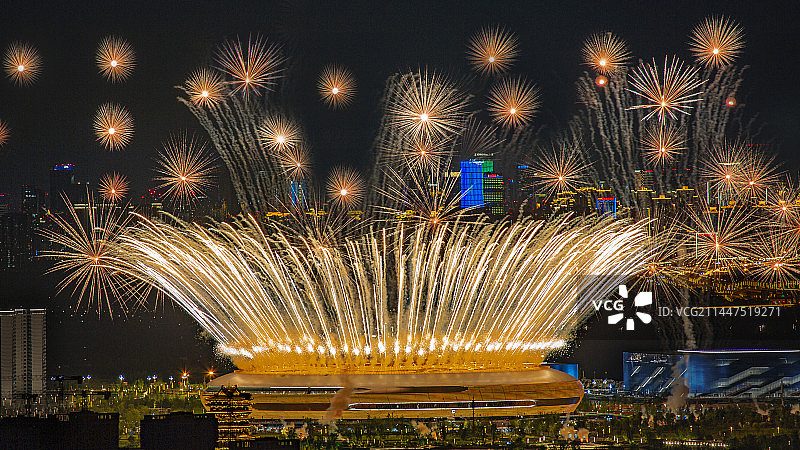 成都大运会开幕式烟花秀图片素材