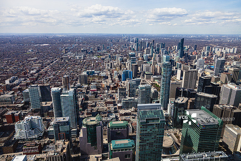 CN塔俯拍多伦多图片素材