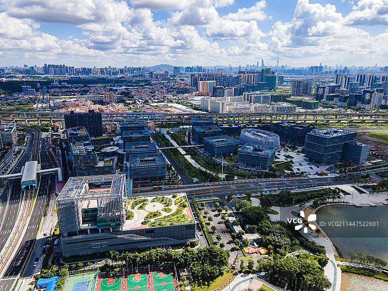 佛山三山新城季华实验室航拍图片素材