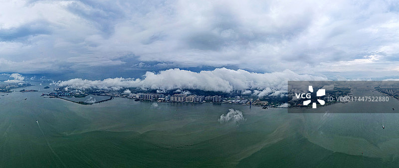 广东汕头南滨路全景图图片素材