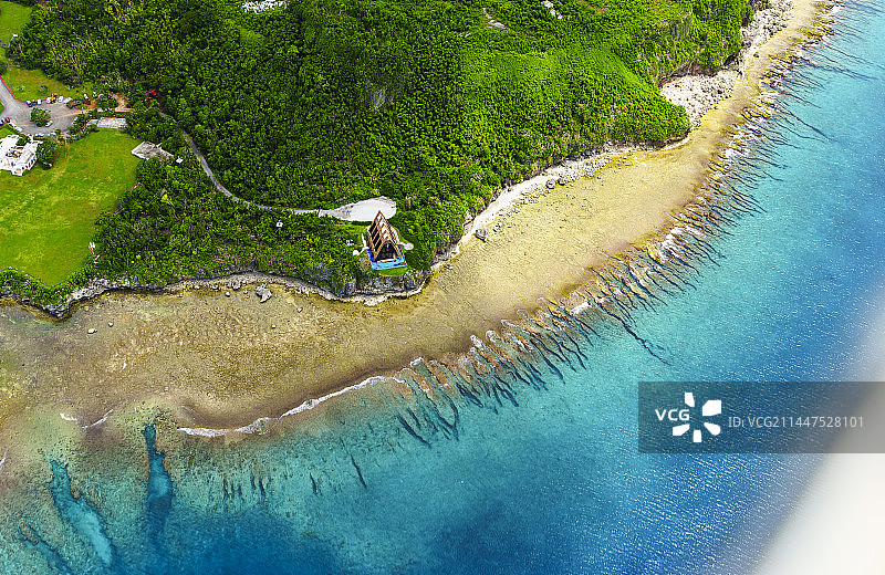 航拍美国关岛图片素材