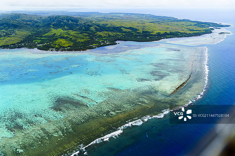 航拍美国关岛图片素材