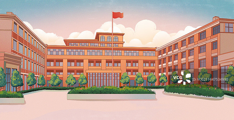 青春记忆学校图片素材