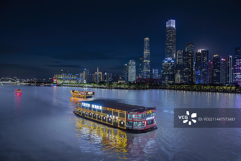 夜游珠江图片素材