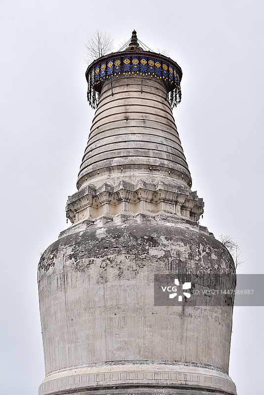 白塔，佛教，古建筑，著名景点，五台山图片素材