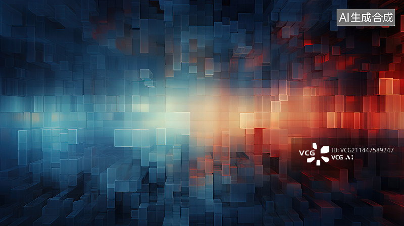 【AI数字艺术】抽象照明图案全帧拍摄图片素材