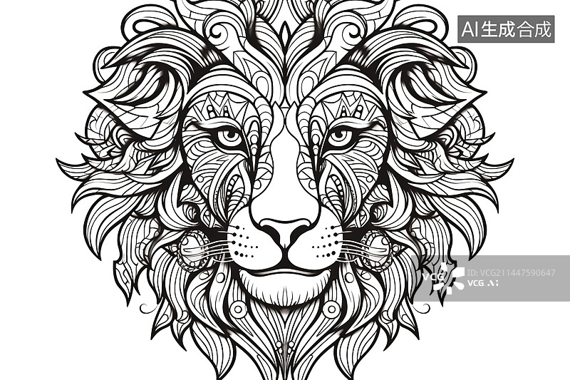 【AI数字艺术】可爱的狮子图片素材