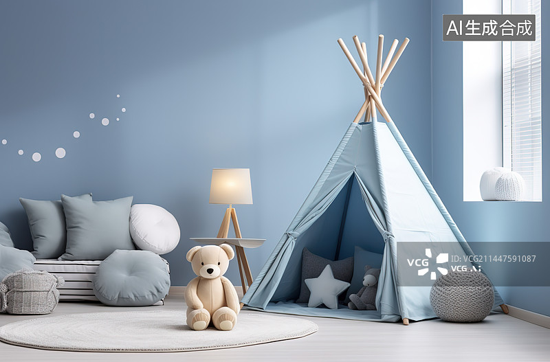 【AI数字艺术】儿童房图片素材