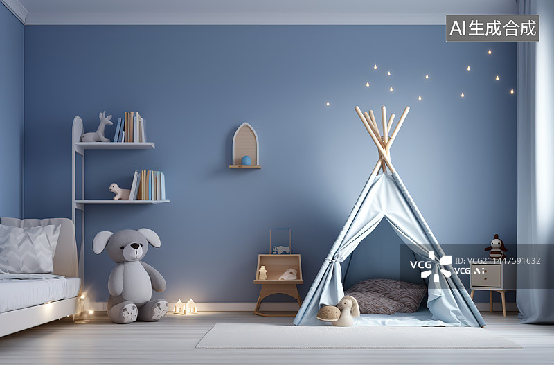 【AI数字艺术】儿童房图片素材
