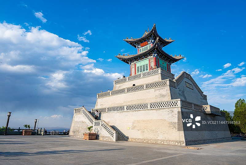 兰州兰山公园三台阁风光图片素材