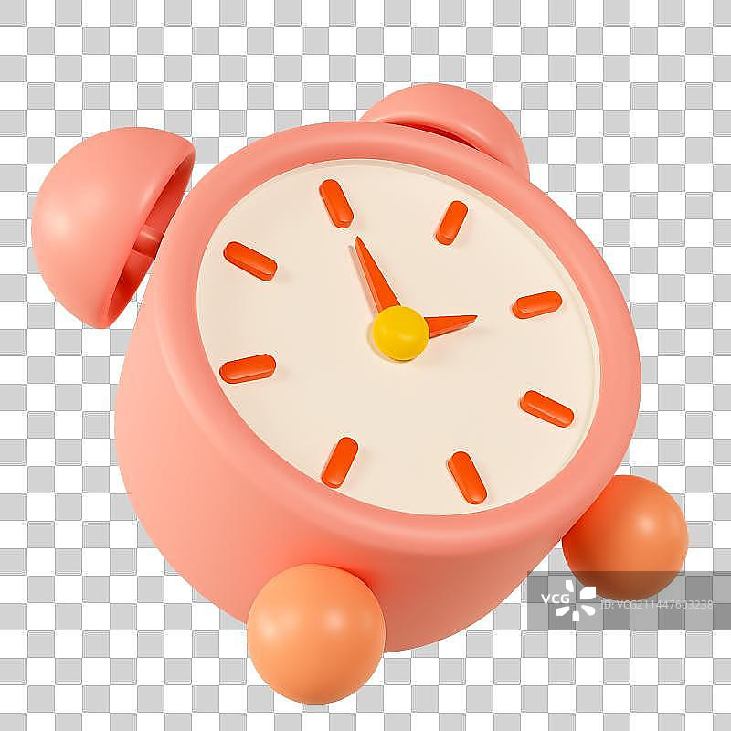 3D立体免抠闹钟开学元素图片素材