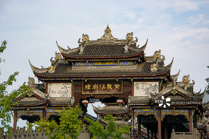 黄龙溪廊桥图片素材