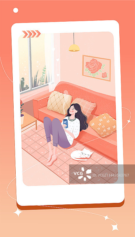 立秋秋天节气插画图片素材