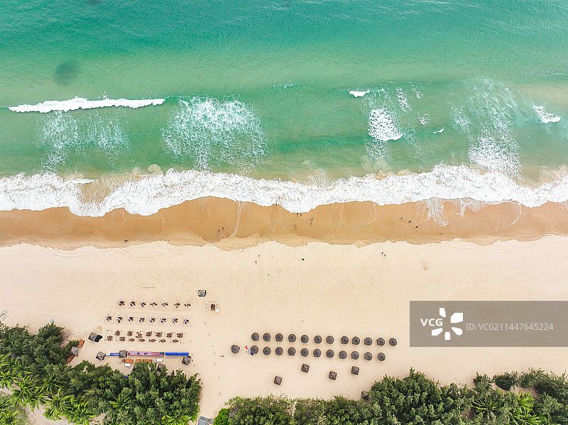 海南陵水清水湾莱佛士酒店建筑风光航拍图片素材