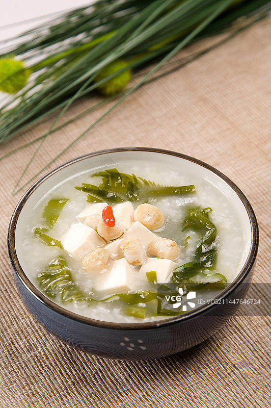 广东粤菜美食鲜贝豆腐图片素材